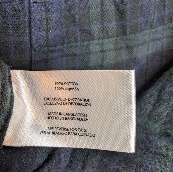 Eddie Bauer Green Blue Plaid Flannel Button-up Shirt Mens Medium - Picture 4 of 9